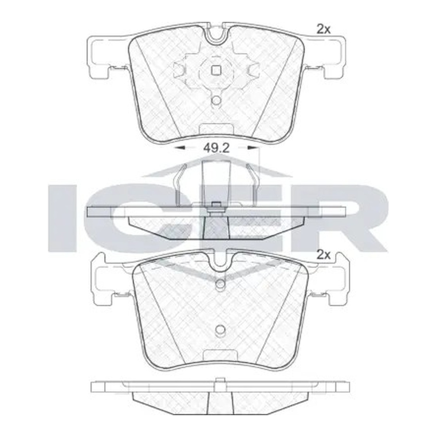 ICER 앞쪽 브레이크 패드
